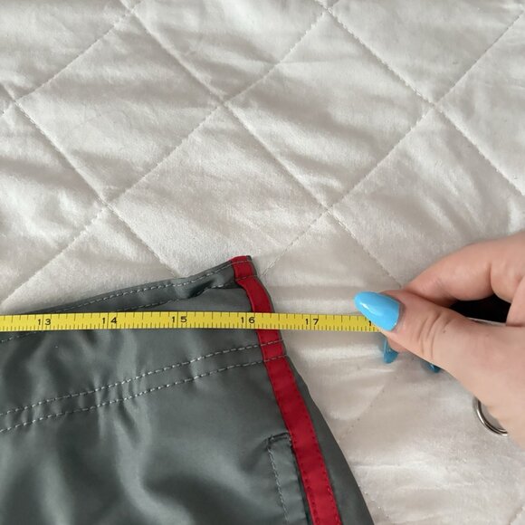 George Mens Size Medium Striped Red Stretch Swim Trunk Lined Pockets Summer - Picture 5 of 8